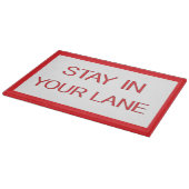 Blijf in je luie wegbord snijplank (Hoek)