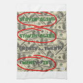 Blijf in leven / 2025 theedoek (Verticaal)