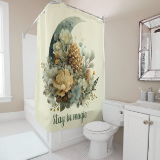 Blijf in Magische Wintermaan Design Douchegordijn
