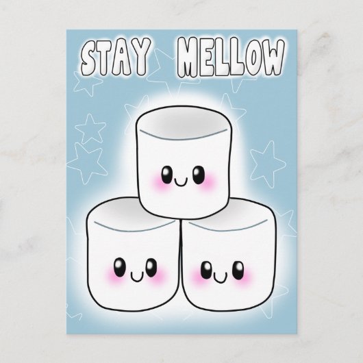 Blijf in Mellow Marshmallow Briefkaart (Voorkant)