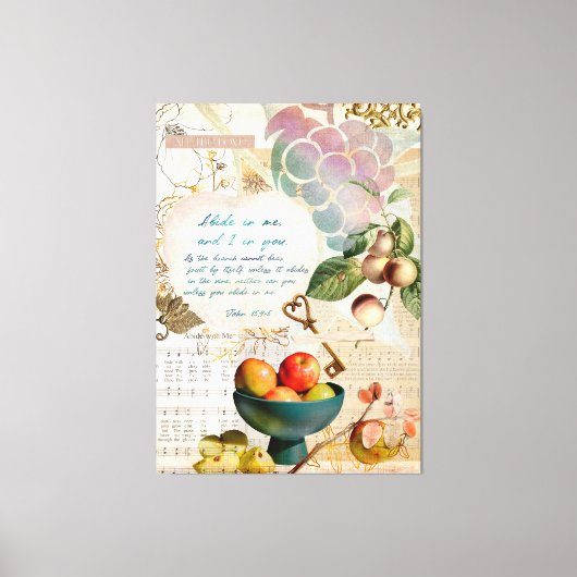 Blijf in Mij Vruchtbaar Geloof Poster Canvas Afdruk (Voorkant)