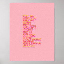 Blijf je poster zijn