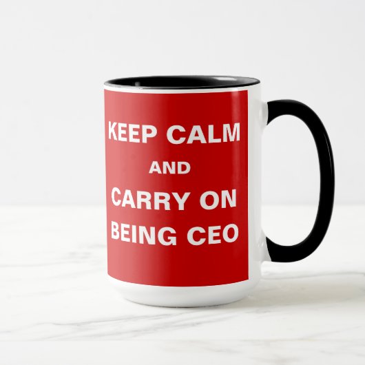 Blijf kalm als CEO Leuk Witty Quote Chief Executiv Mok (Rechts)