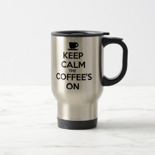 Blijf kalm als de koffie op is reisbeker