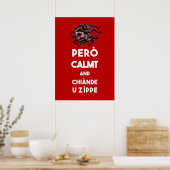 Blijf kalm Barese octopus Poster (Keuken)