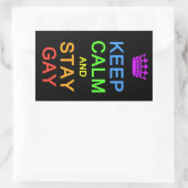 Blijf kalm & blijf gay stickers (Tas)