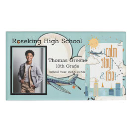 Blijf kalm, blijf gefocust en stijg boven het them naambadge