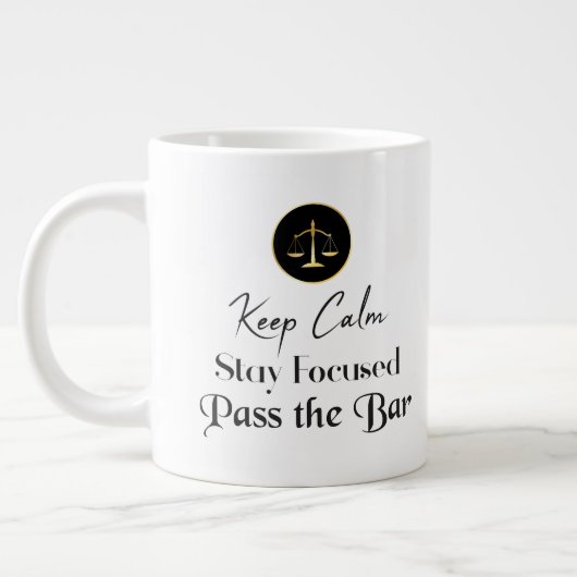 Blijf Kalm. Blijf gefocust. Ga het barexamen over. Extra Grote Beker (Links)