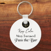 Blijf Kalm. Blijf gefocust. Ga het barexamen over. Sleutelhanger (Voorkant)