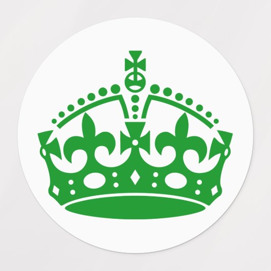 Blijf kalm Crown Green Labels (Design 2)