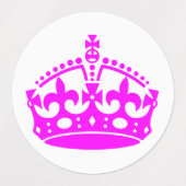 Blijf kalm Crown Pink Fuchsia Labels (Design 1)