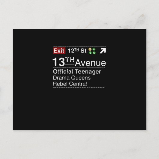 Blijf kalm, deze tiener heeft New York dromen Briefkaart (Voorkant)