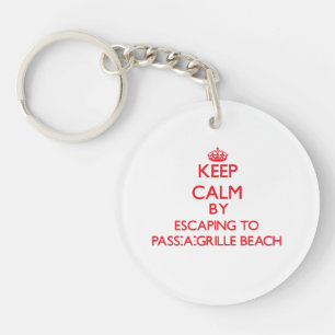 Blijf kalm door te ontsnappen naar Pass-A-Grille B Sleutelhanger
