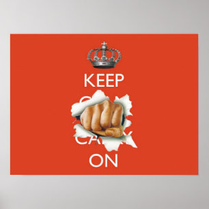 Blijf kalm doorgaan met de vuist! poster