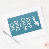 Blijf kalm & duik op aangepaste kleur stickers (Envelop)