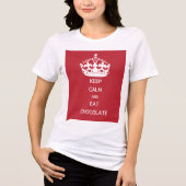 Blijf Kalm EET CHOCOLADE Tri-Blend Shirt (Voorkant)