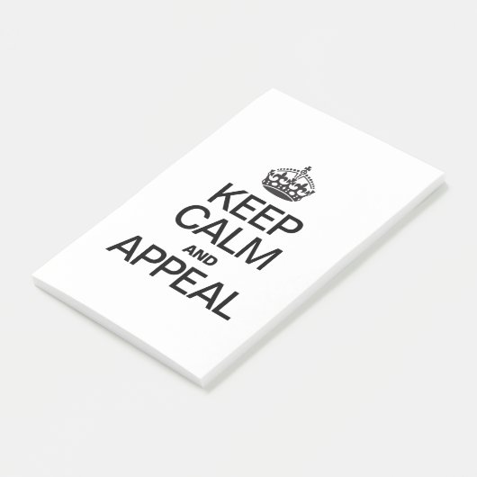 BLIJF KALM EN APPÈL POST-IT® NOTES (Schuin)