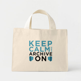 Blijf kalm en archiveer aan (Tiny Tas) Mini Tote Bag