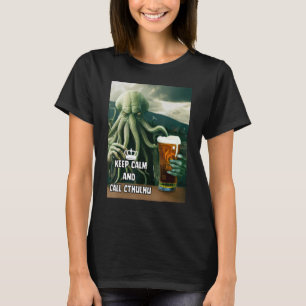 Blijf kalm en bel Cthulhu Lovecraft T-shirt