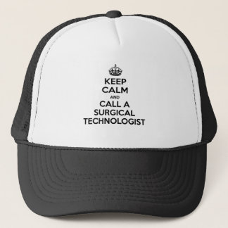 Blijf kalm en bel een chirurgische technoloog trucker pet