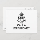 Blijf kalm en bel een Perfusionist Briefkaart (Voorkant / Achterkant)