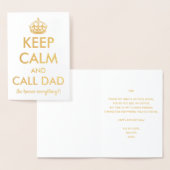 Blijf kalm en bel papa! Vaderdag Folie Kaarten (Display)