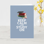 Blijf kalm en bestudeer originele Motivatie afdruk Kaart (Gele Bloem)