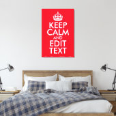 Blijf kalm en bewerk tekst canvas afdruk (Insitu (Slaapkamer))