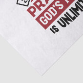 Blijf kalm en bid dat Gods plan onbeperkt is Tissuepapier (Detail)