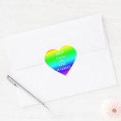 Blijf kalm en blijf getrouwd Hart Stickers, Glossy Hart Sticker (Envelop)