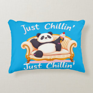 Blijf kalm en blijf gewoon chillen met ijs accent kussen