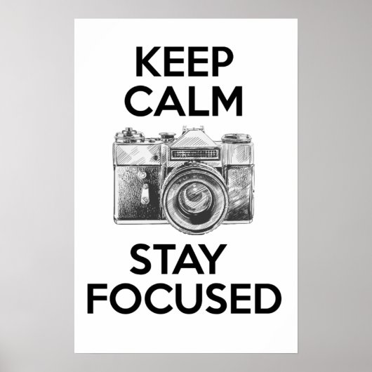 Blijf kalm en blijf in de gaten poster (Voorkant)