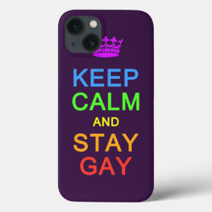 Blijf kalm en blijf op maat hoesjes voor kleuren i