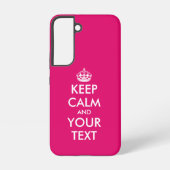 Blijf kalm en blijf roze meme gebruiken samsung galaxy hoesje (Achterkant)