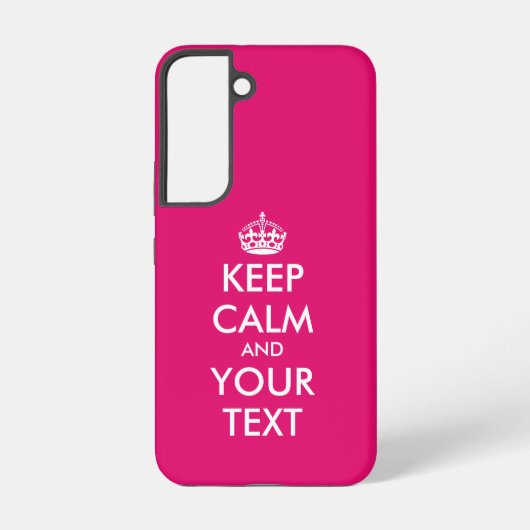 Blijf kalm en blijf roze meme gebruiken samsung galaxy hoesje (Achterkant)
