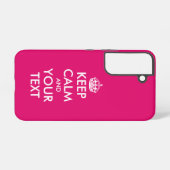 Blijf kalm en blijf roze meme gebruiken samsung galaxy hoesje (Achterkant horizontaal)