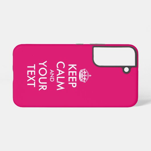 Blijf kalm en blijf roze meme gebruiken samsung galaxy hoesje (Achterkant horizontaal)