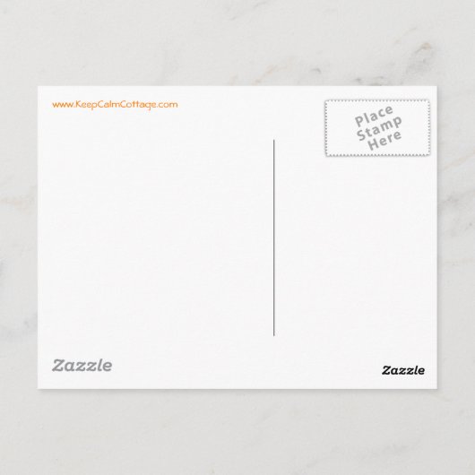 Blijf kalm en boe aan briefkaart (Achterkant)