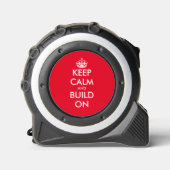 Blijf kalm en bouw op grappig meetlint cadeau rolmaat (Voorkant)
