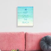 BLIJF KALM EN DENK AAN HET STRAND CANVAS AFDRUK (Insitu (Woonkamer))