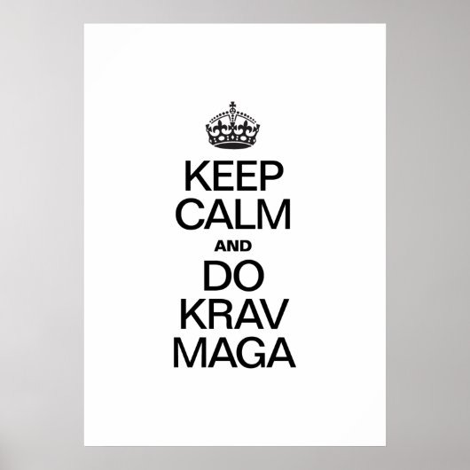 BLIJF KALM EN DOE KRAV MAGA POSTER (Voorkant)