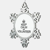 BLIJF KALM EN DOE VRIJWILLIGERSWERK TIN SNEEUWVLOK ORNAMENT (Rechts)