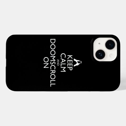 Blijf kalm en doemdenkend Case-Mate iPhone case (Achterkant (horizontaal))
