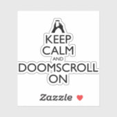 Blijf kalm en doemdenkend sticker (Vel)