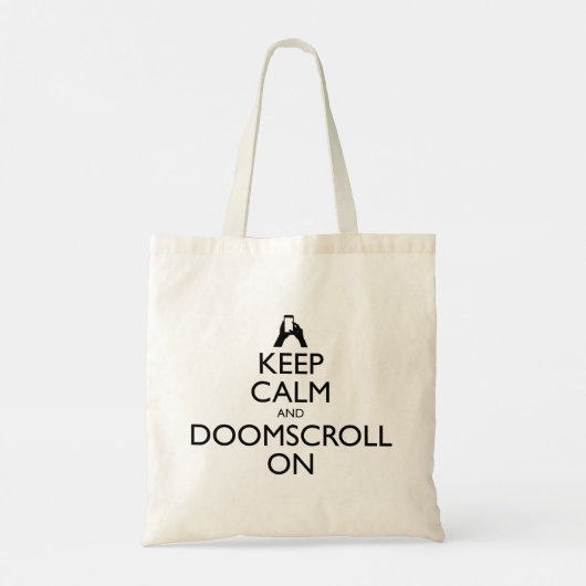 Blijf kalm en doemdenkend tote bag (Achterkant)