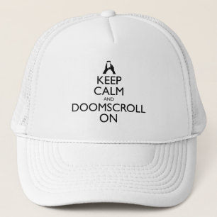 Blijf kalm en doemdenkend trucker pet