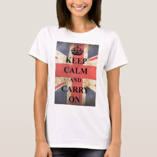 Blijf kalm en draag de Britse vlag T-shirt