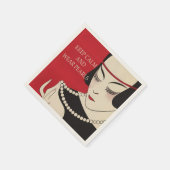 Blijf kalm en Draag Pearls Papieren servetten (Hoek)