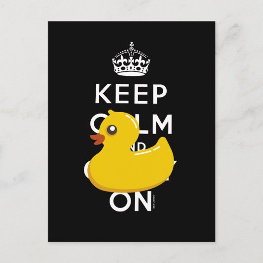 Blijf kalm en draag Rubber Ducky Humor Kaart (Voorkant)
