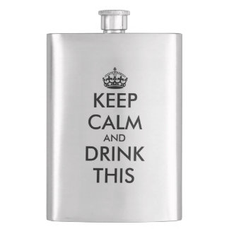 Blijf kalm en drink deze grappige stalen drink kol flacon